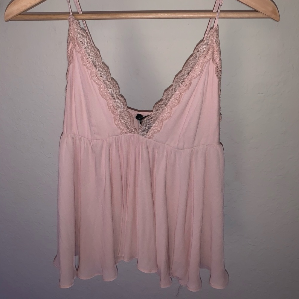 Pink lace top